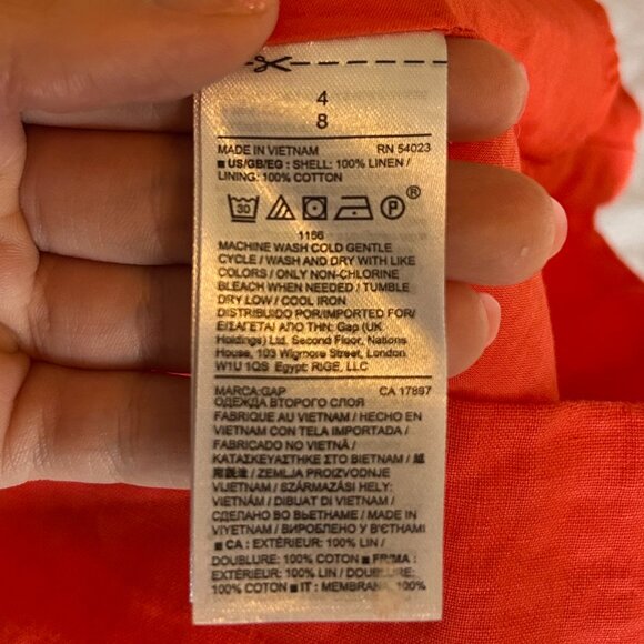 Gap Orange Linen Dress - Picture 7 of 7